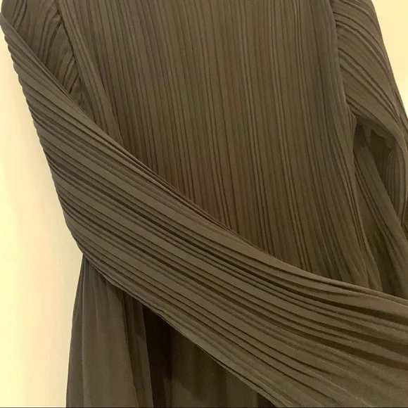 MAJE Black Pleated Long-sleeve Top With Lining - Picture 4 of 5